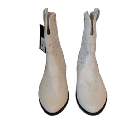 Girl's Art Class Western Ankle Boots White Size 4 - Picture 3 of 5